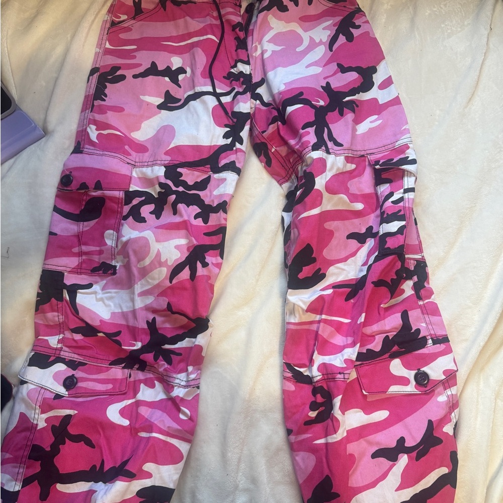 Pink Camouflage Cargo Pants